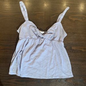 Lavender twist top semi crop top